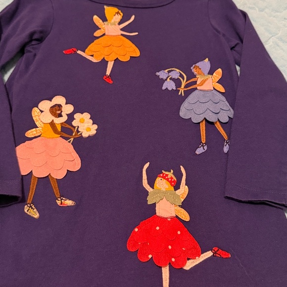 Mini Boden Navy Tunic Fsiry Top with Polka dot leggings set - Picture 3 of 11